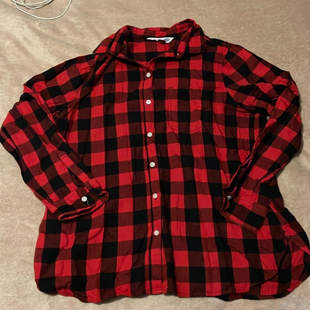Gently Worn Old Navy Plaid Classic Flannel Shirt